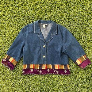 vintage denim patchwork jacket!